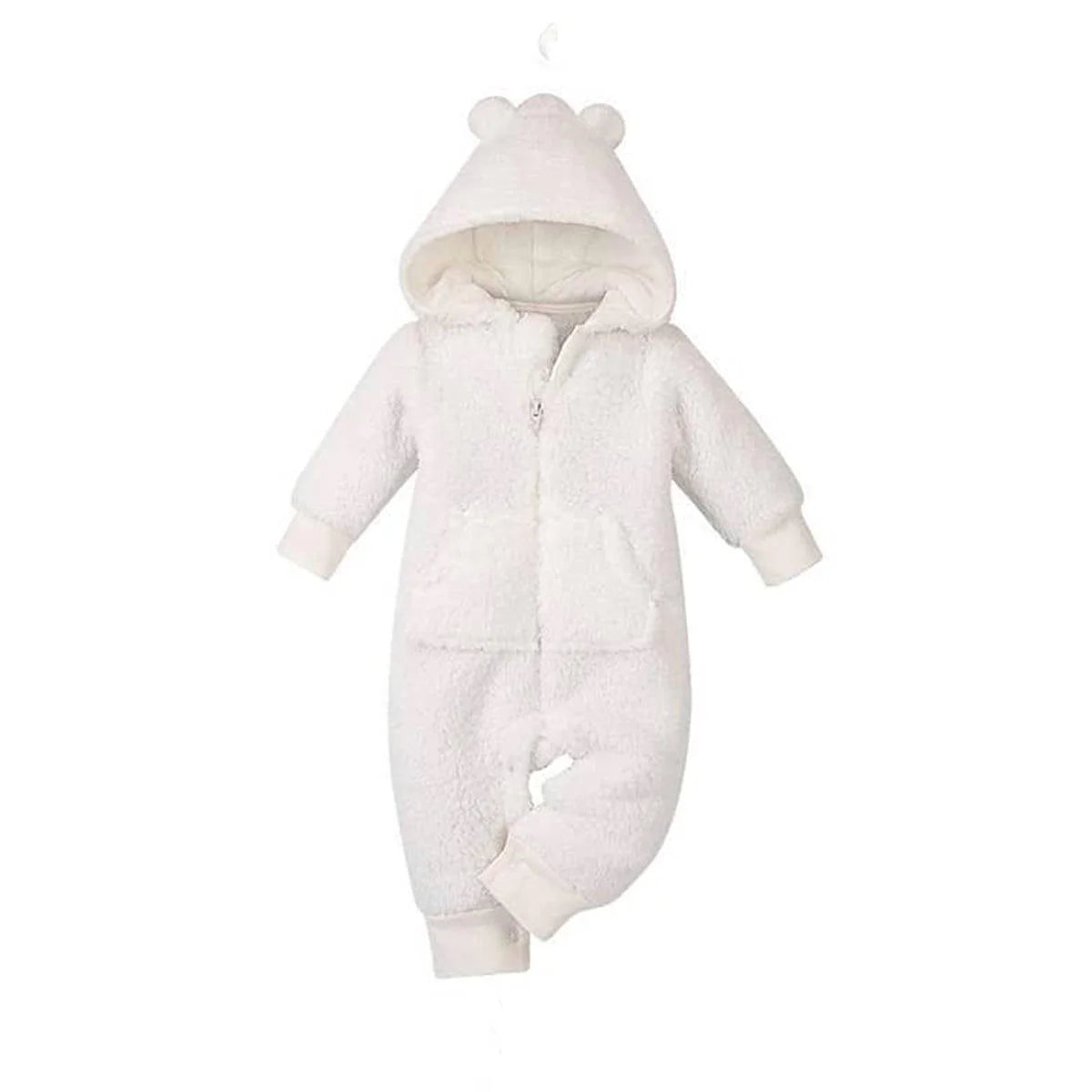 Winter hooded Overall white