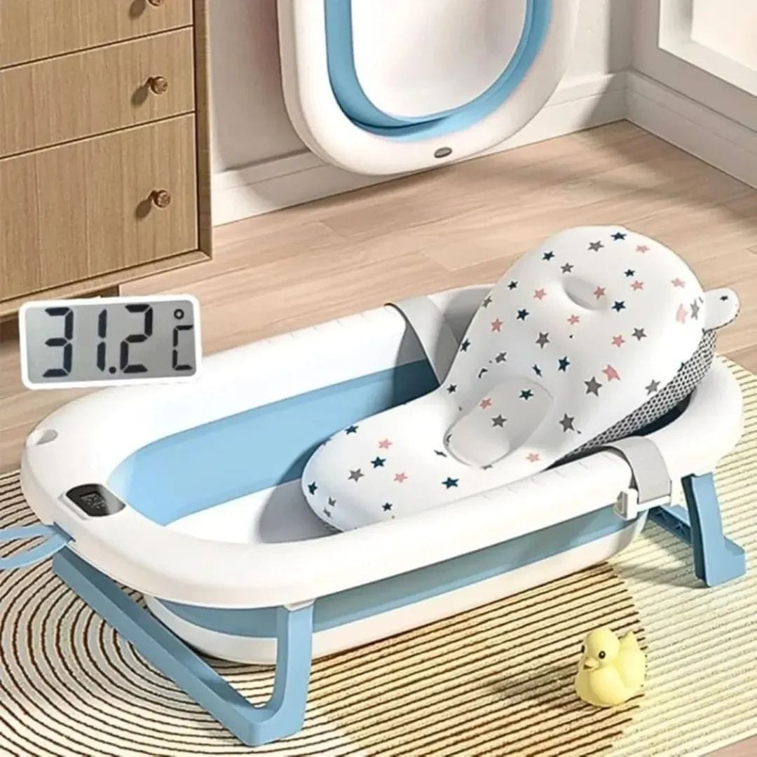 foldable Bathtub blue