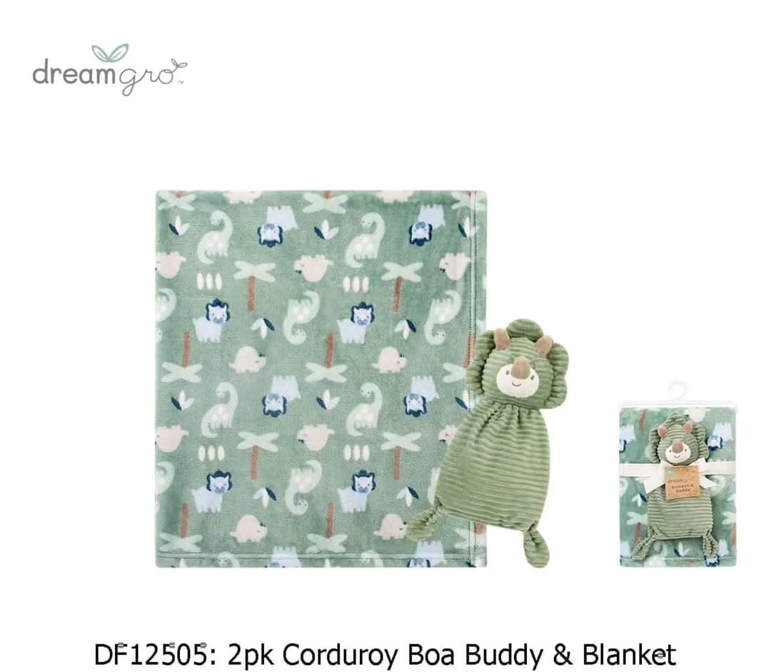 winter blanket Textured fauxfur buddy&blanket dinnasour
