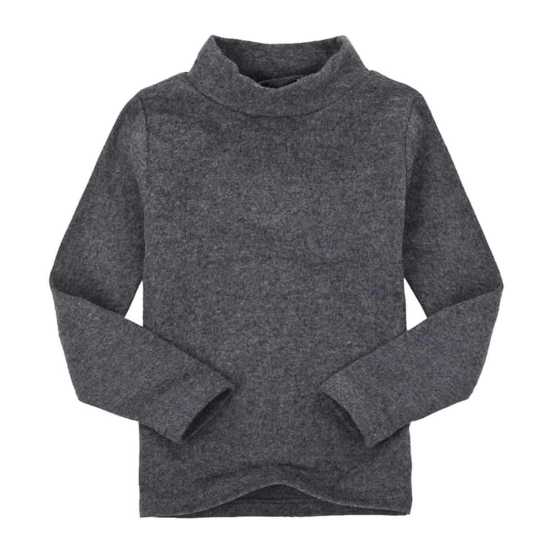 high neck body 100% coton dark gray