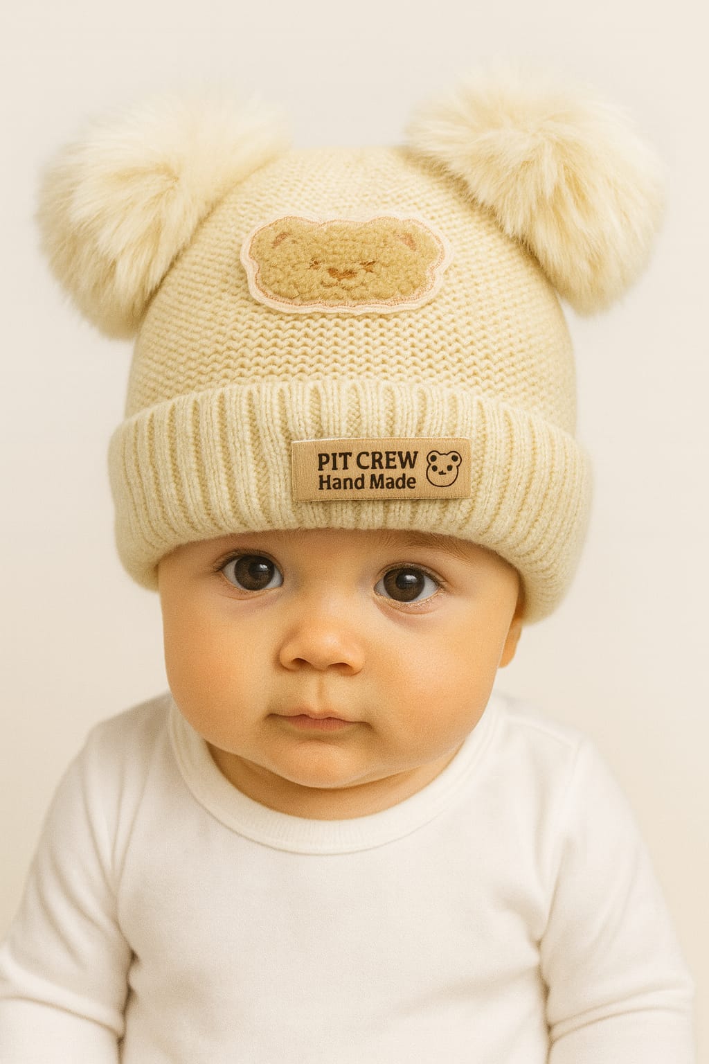 Baby Hat beige bear