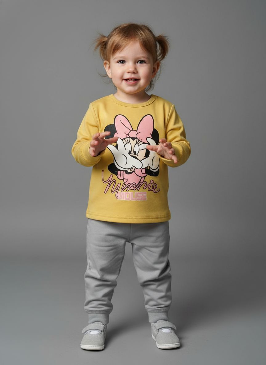 winter pyjama fleece inside Minnie yellow