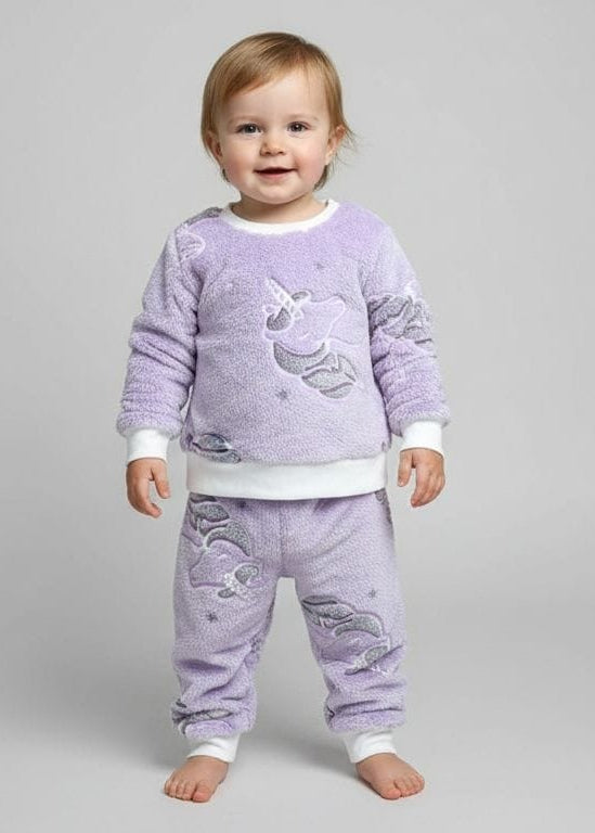 winter pyjama coral purple