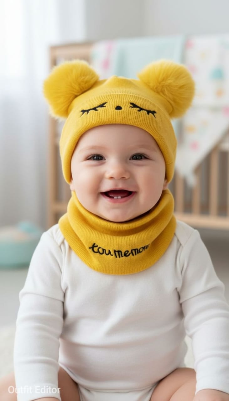 Baby Hat yellow Love me more