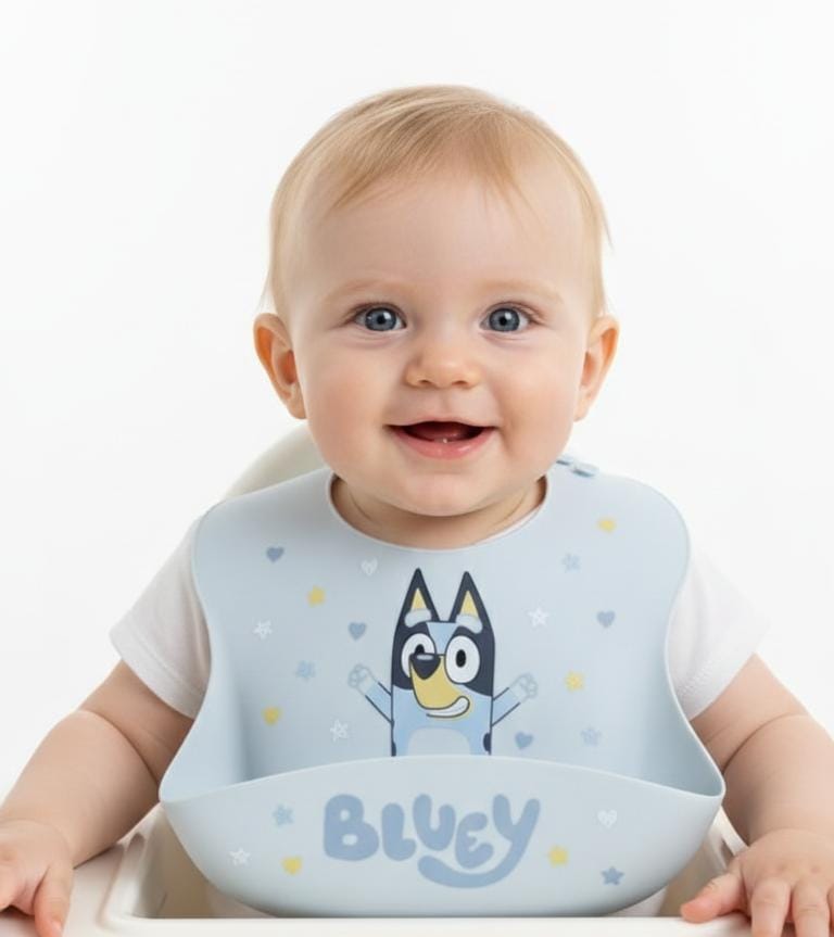 silicon bib bluey
