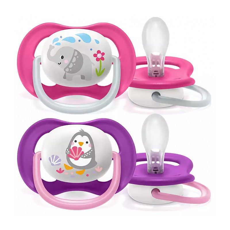AVENT Soother Ultra air ANIMALS PINK SCF080/08