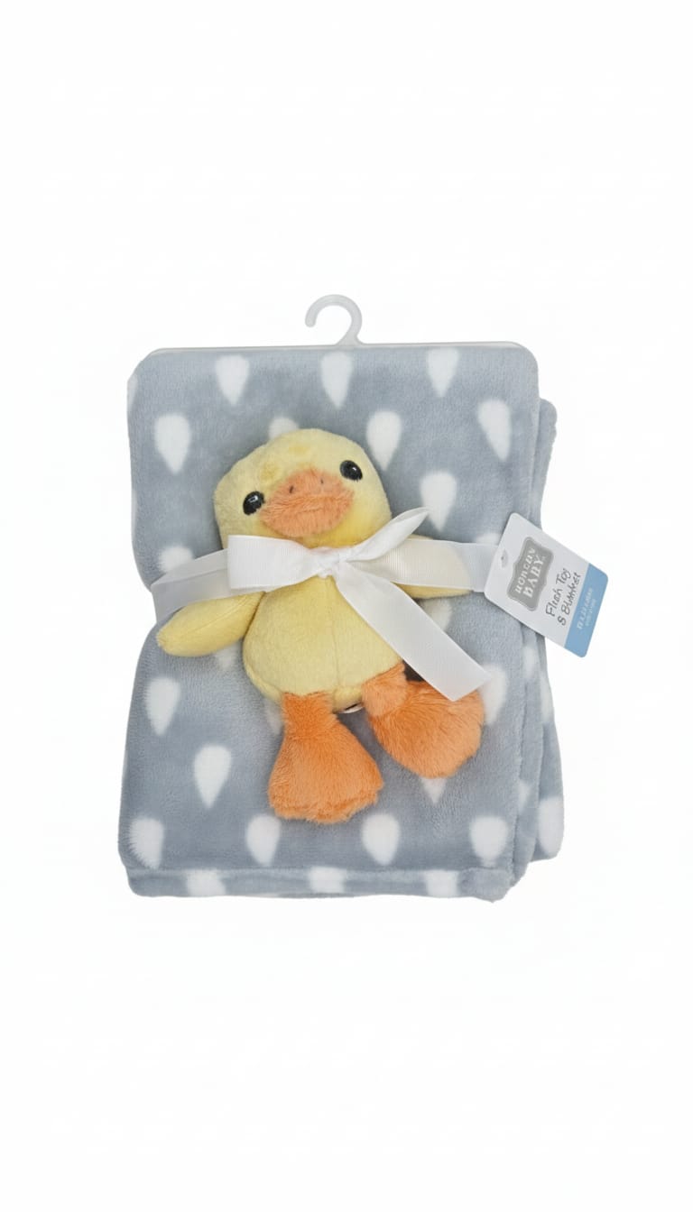 winter blanket Textured fauxfur buddy & blanket duck