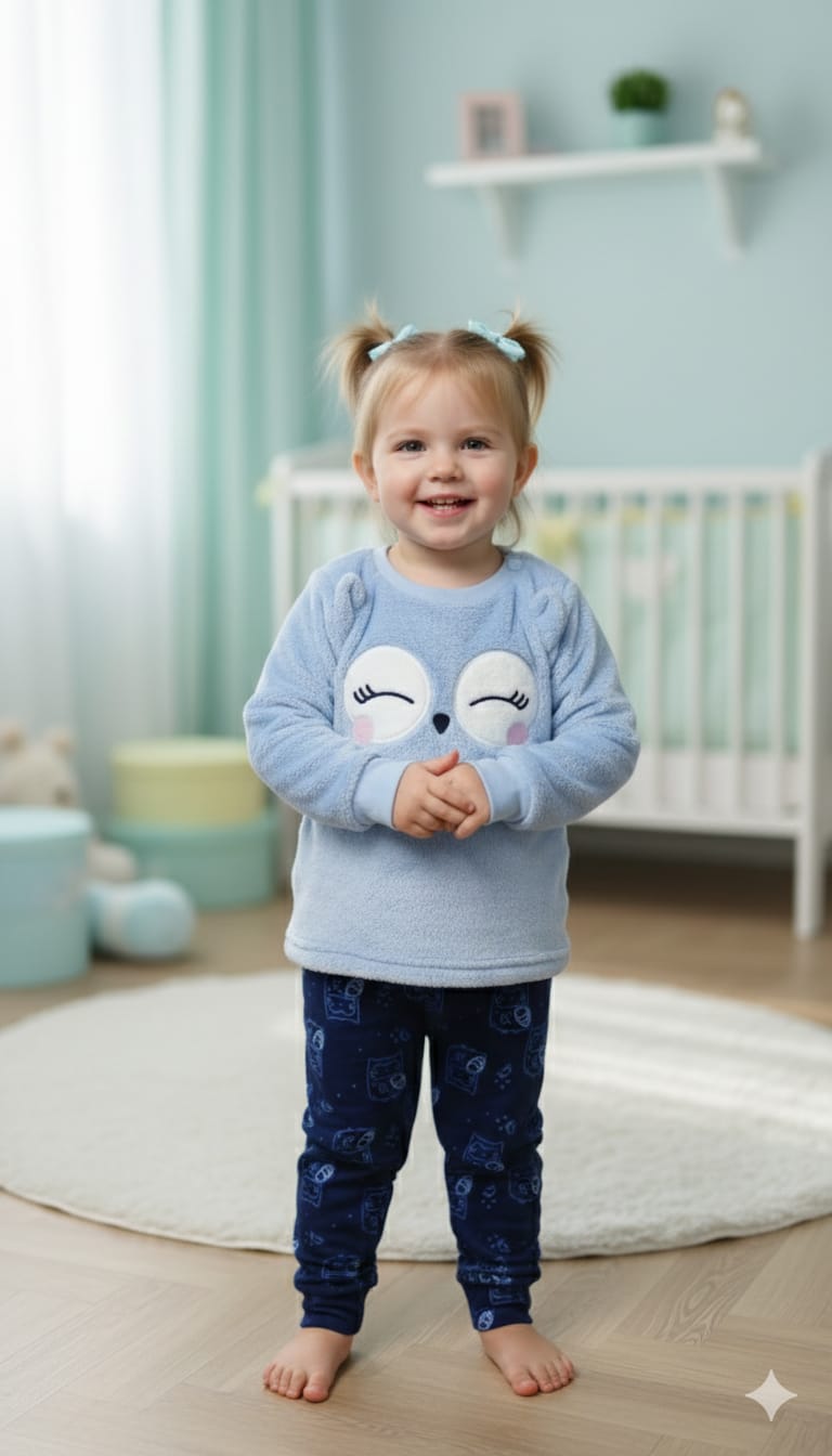 winter pyjama blue owl