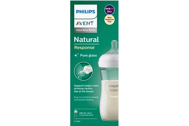 Avent: Natural Response Glass Bottle – 240ml 1+