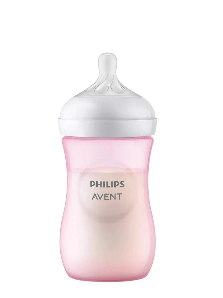 Philips Avent Natural Response Baby Bottle 260ml , (1m+) - Soft Pink