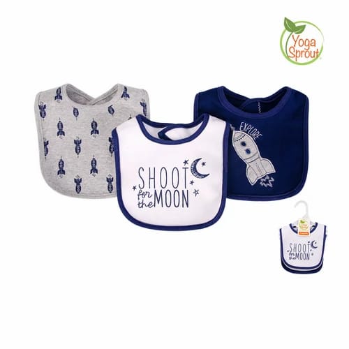 3 Bibs cotton SHOOT MOON