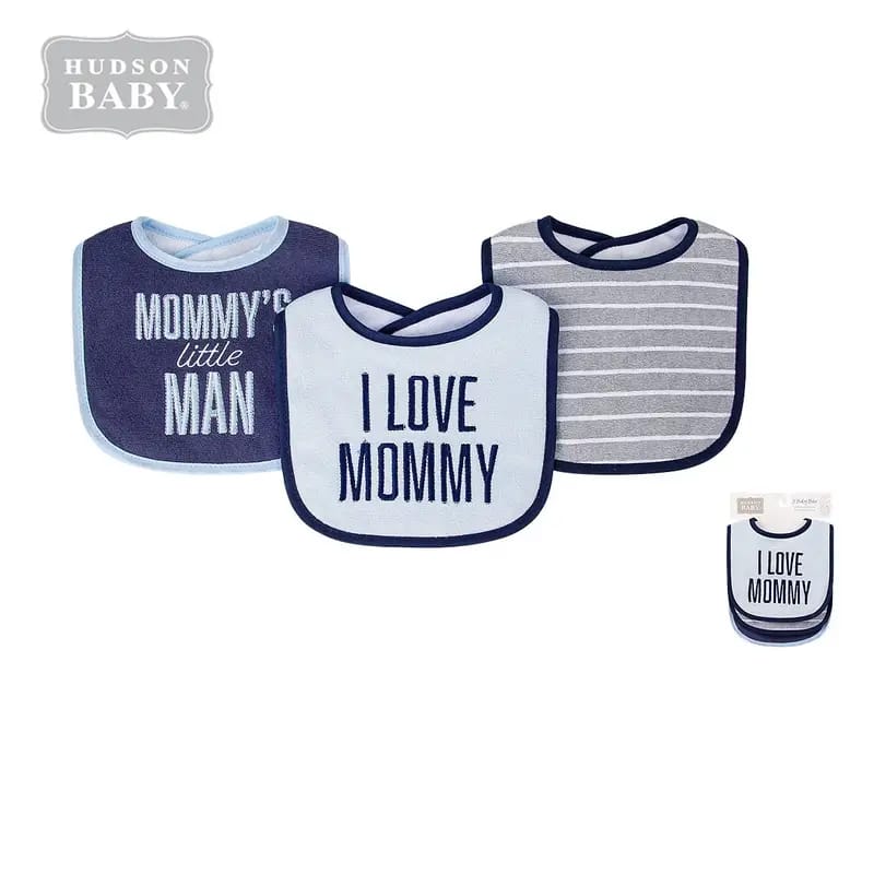 3Pcs Interlock bibs I LOVE MOMMY