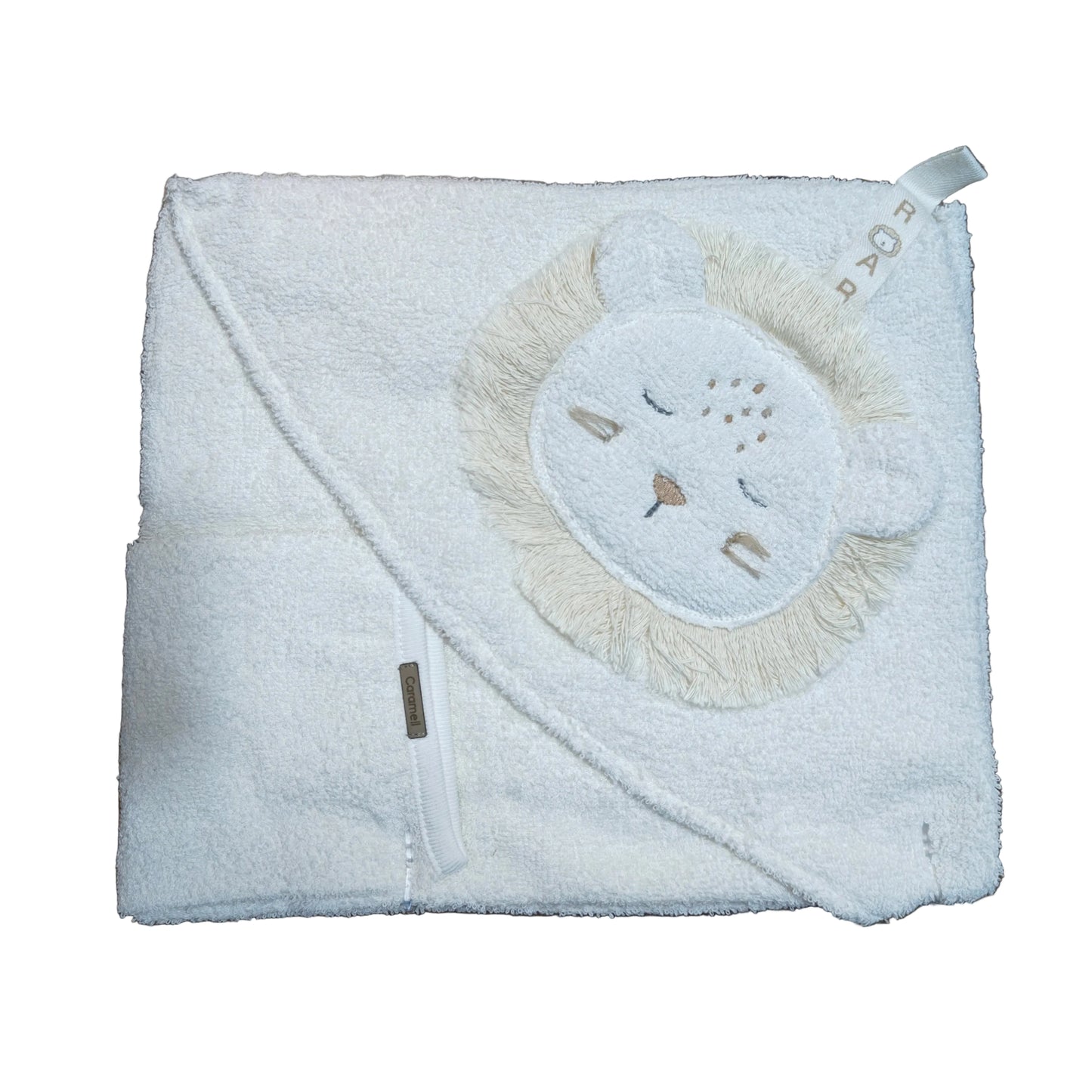 Caramel Baby hooded towel lion