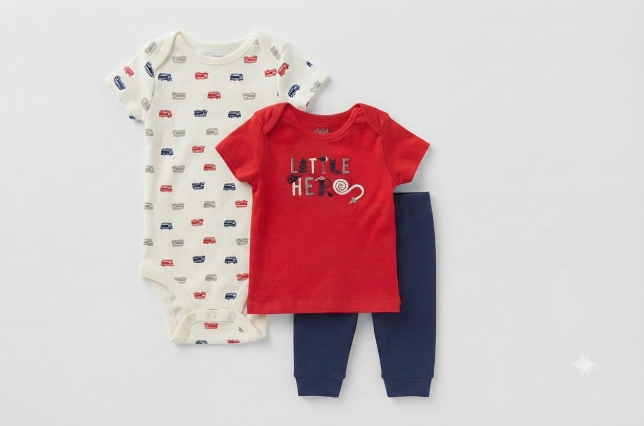 Baby 3-Piece set little hero 🚒