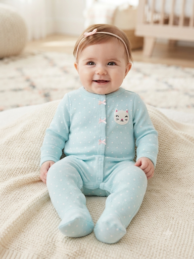 overall coton cat blue