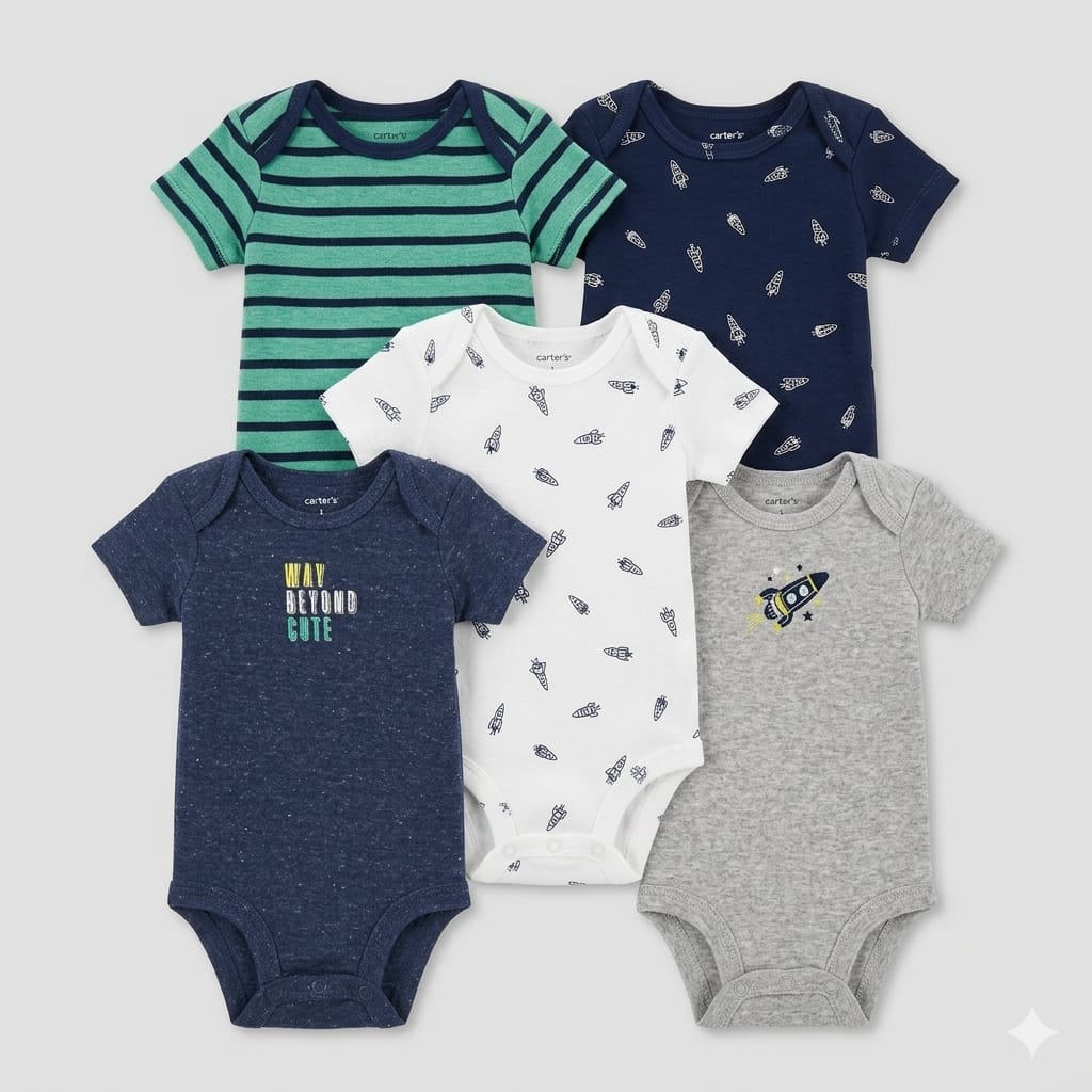 Baby Boy Cotton Bodysuits BEYOND CUTE