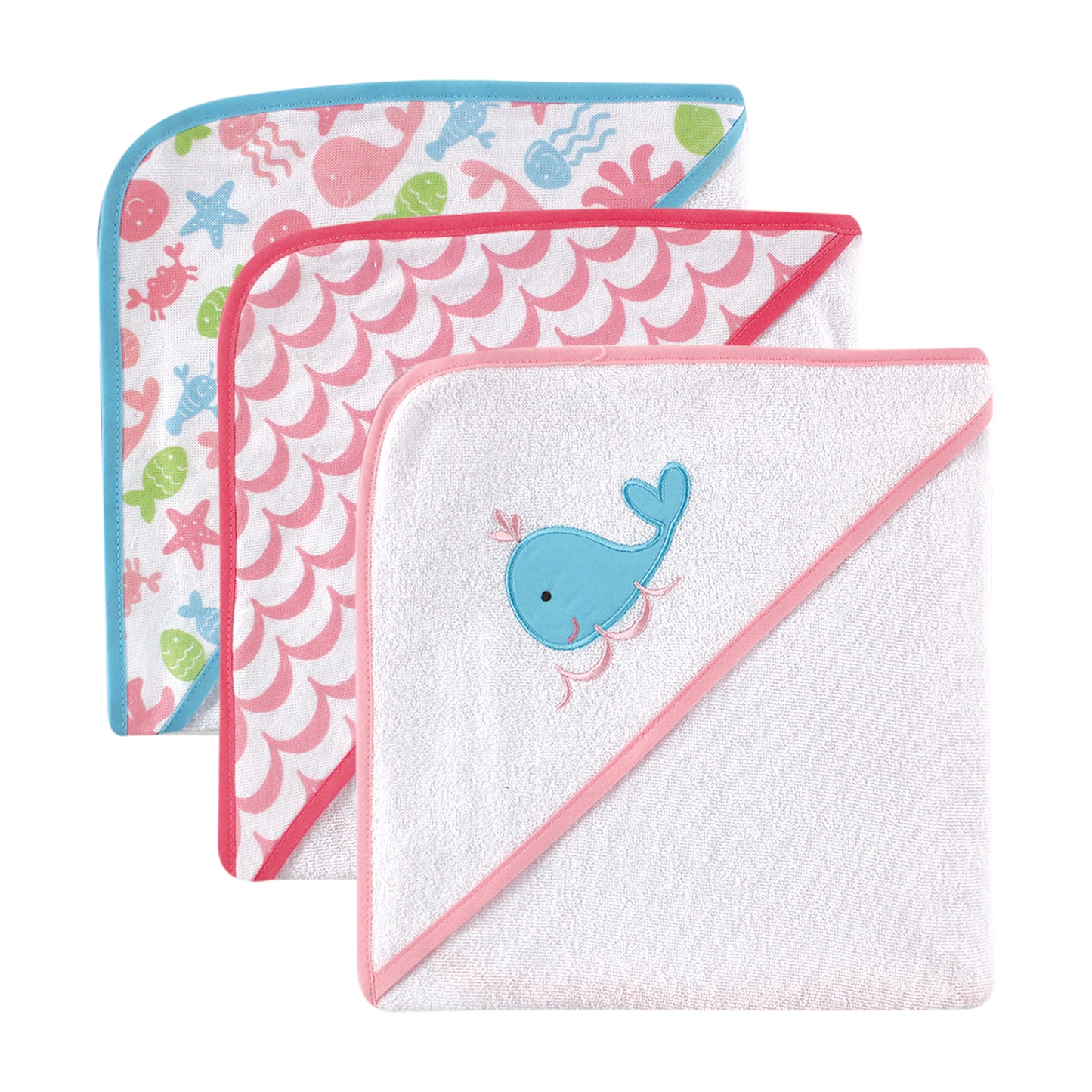 3 Hooded Towel whale