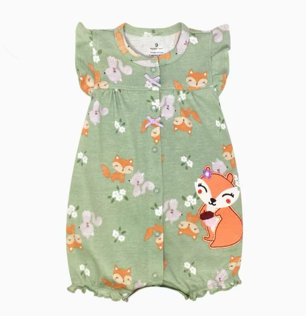 Romper fox green