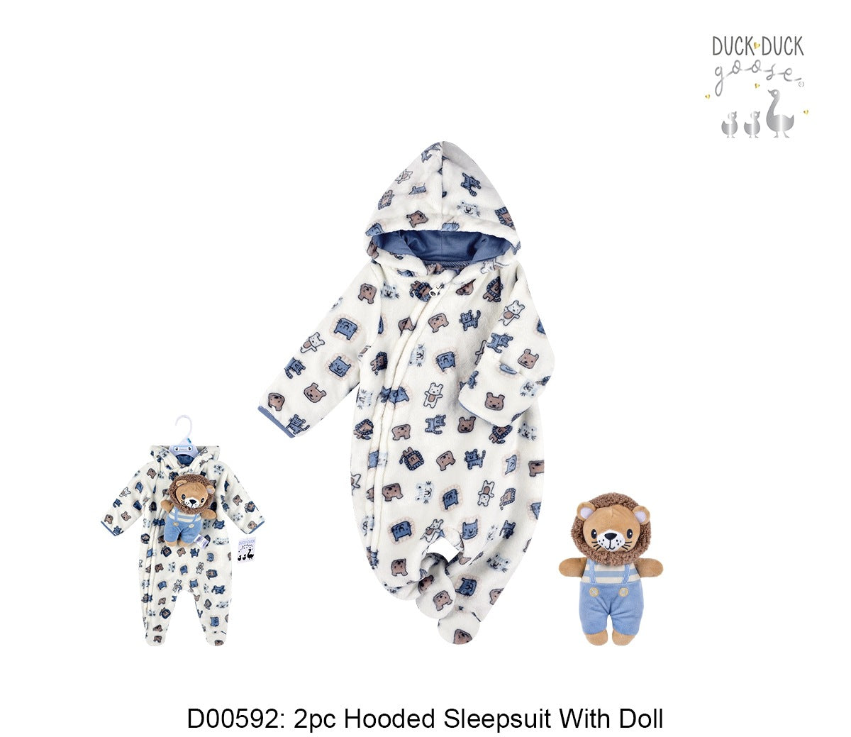 Overall winter with doll lion