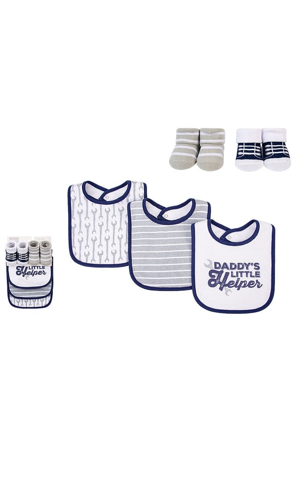 baby Boy Bibs and Socks 5 Pcs Set DADDY'S little Helper