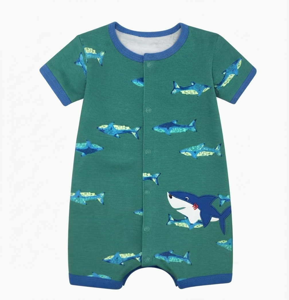 Romper green sharks