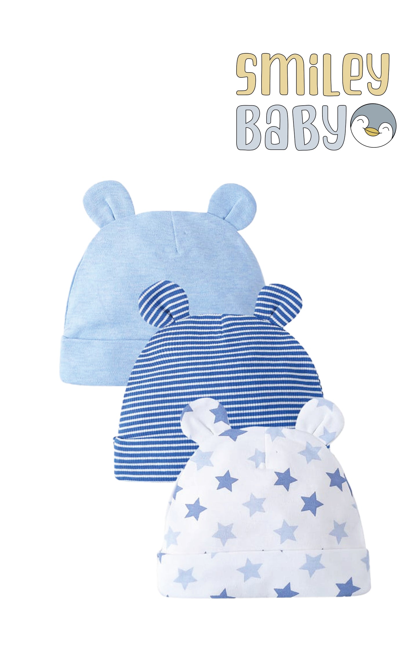 Mom’s Care hat 3pcs set BLUE