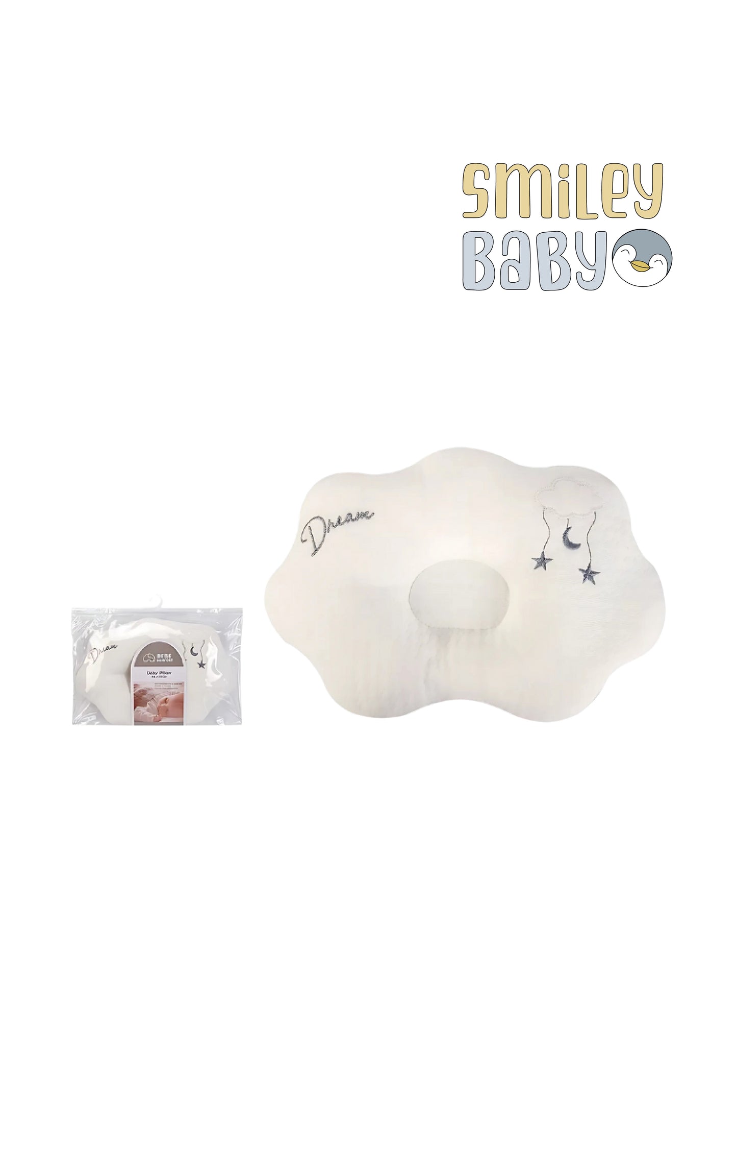 Baby Quilted Pillow WHITE DREAMS