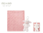 winter blanket sherpa blanket&plush doll pink