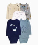 5 pcs long sleeve cotton whale