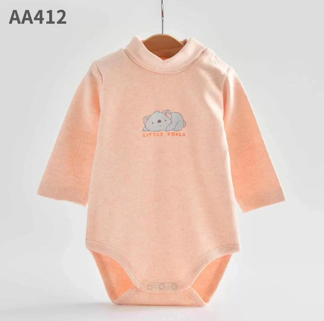 high neck body suit 100% cotton little koala