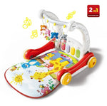 2 in 1 play mat and walker red