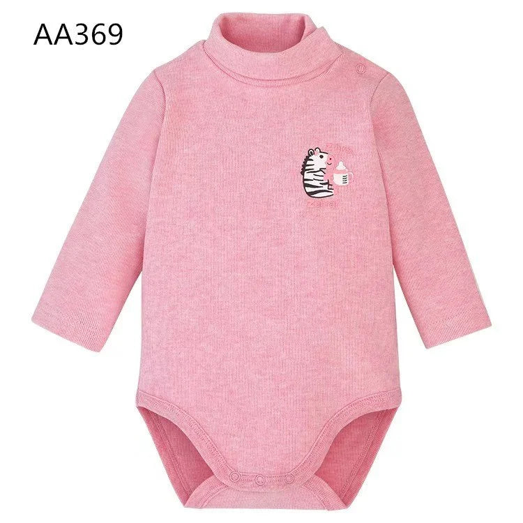 high neck body suit 100% cotton zebra