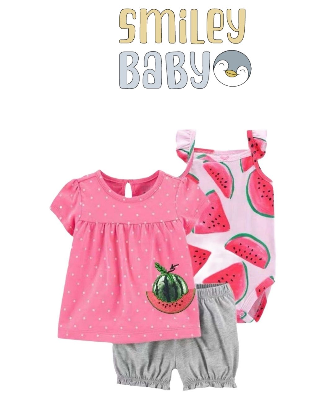 Baby 3-Piece PINK WATERMELON
