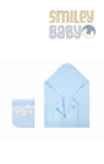 Boys Swaddles BLUE HOODED