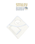 Baby Hooded Towel with loofah WHITE BEAR