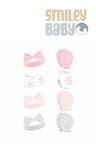 Hudson Baby Cotton Headband set 8pcs PINK