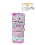 Hudson Baby Cotton Headband set 6pcs PINK