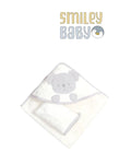 Baby Hooded Towel with loofah WHITE KOALA