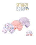 3-Pack Printed Turban Caps PURPLE COLOR