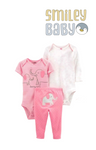 Baby 3-Piece set PINK ELEPHANT