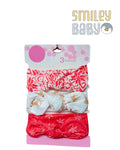 Hudson Baby Cotton Headband set 3pcs RED