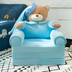 Children's folding sofa plush toy BLUE BEAR