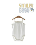 Baby Girls Spaghetti Strap Bodysuit Sleeveless  WHITE