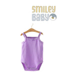 Baby Girls Spaghetti Strap Bodysuit Sleeveless  PURPLE