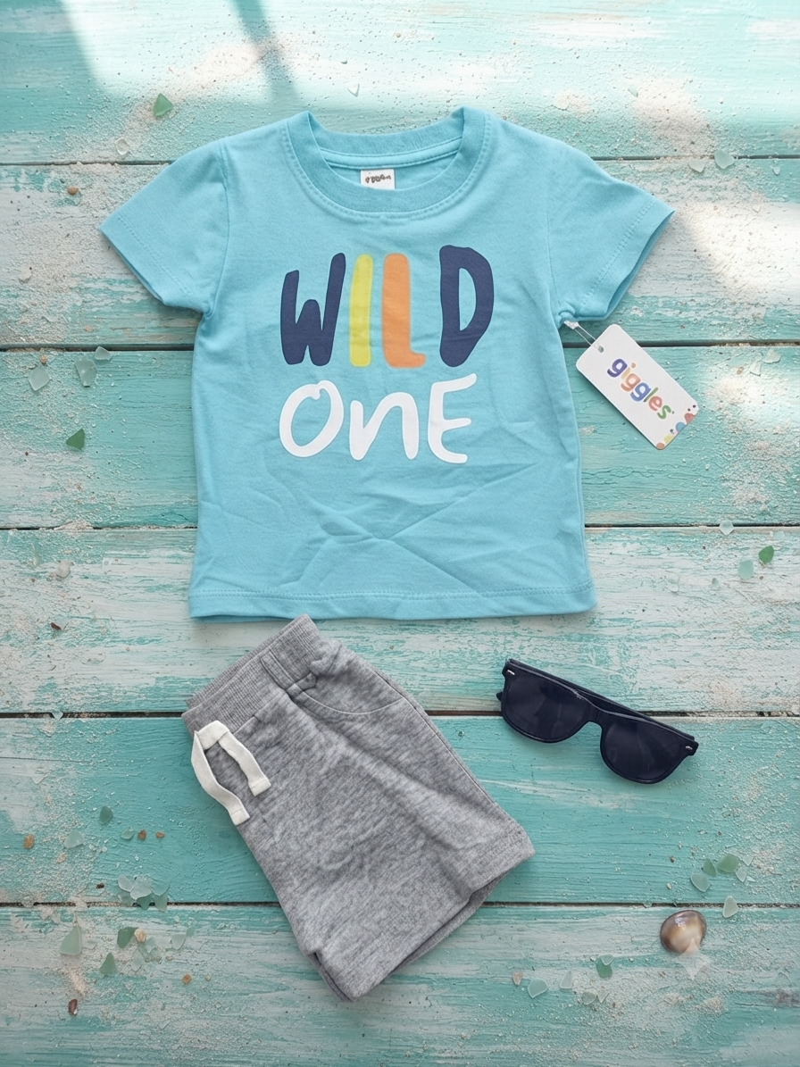 Baby 3-Piece wild one gray