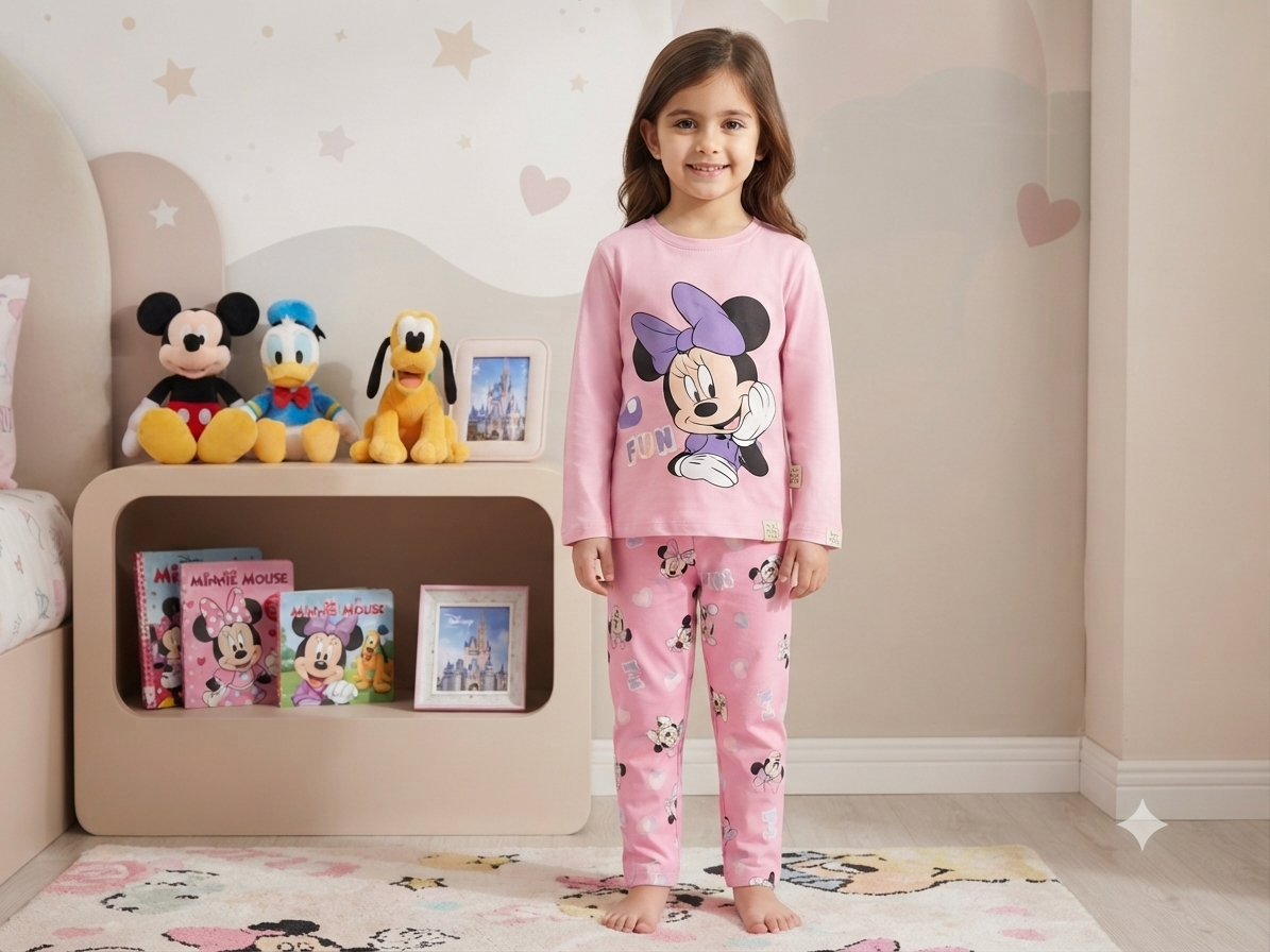 long sleeve cotton pajama mini mouse