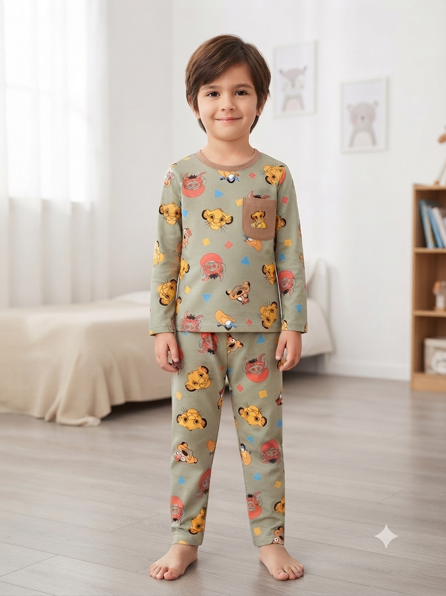 long sleeve cotton pajama simba