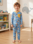 long sleeve cotton pajama  shark