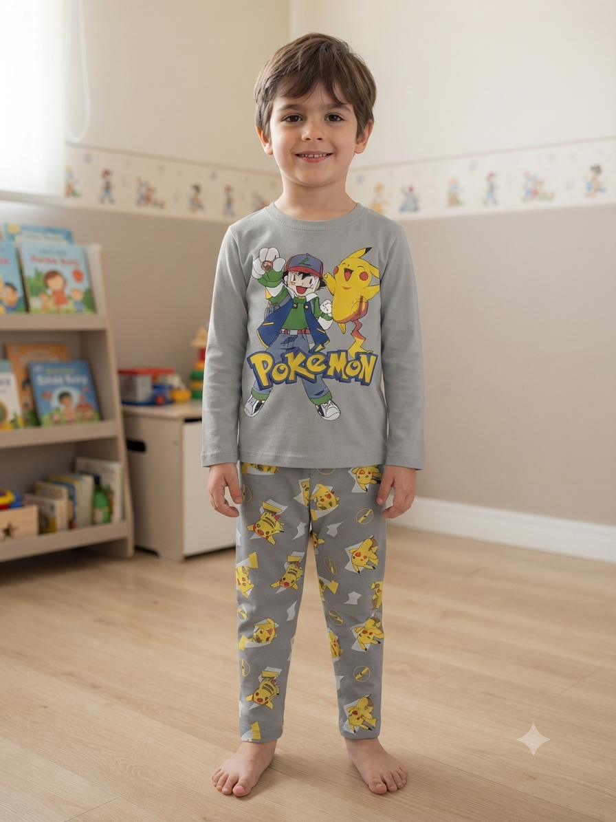 long sleeve cotton pajama Pokémon