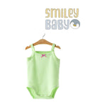 Baby Girls Spaghetti Strap Bodysuit Sleeveless  GREEN